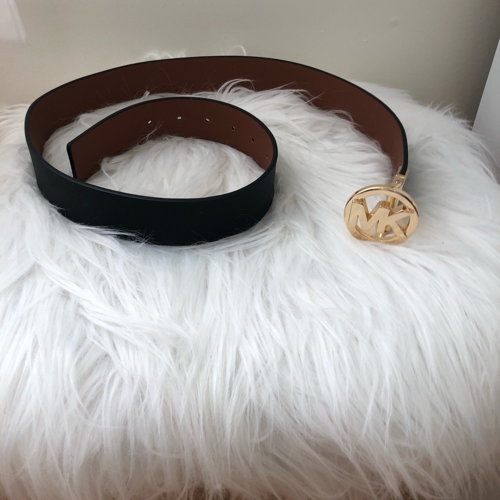 Michael Kors Black/Tan Reversible Belt-New